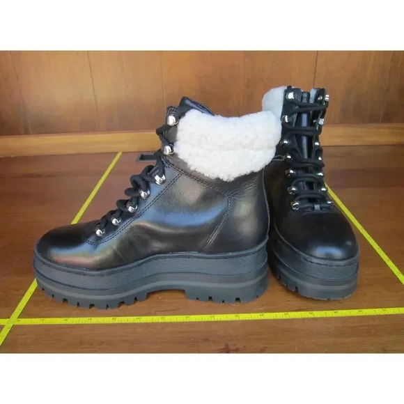 Marc Fisher NWOT black boot shearling MLPIERSON US 6 1/2M - Picture 1 of 8